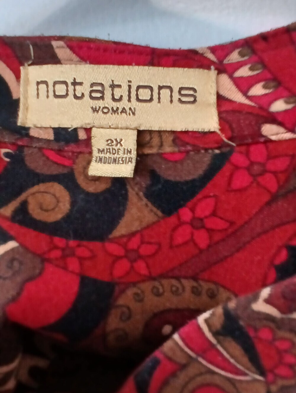 Notations Paisley Print Zip Up Shacket Womens 2X Layering Business Outing - Picture 2 of 5